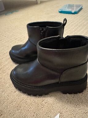 Dolce Vita Black Kids Ankle Boots with Chunky Sole